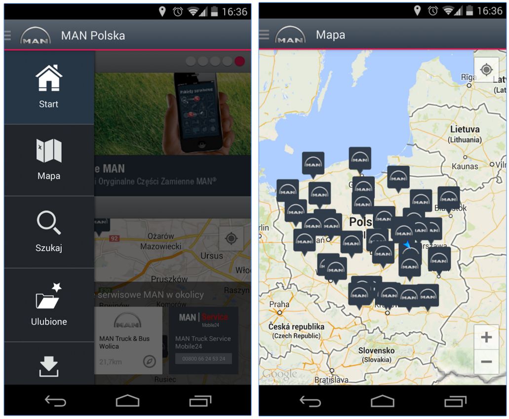 Pierwsza aplikacja Serwis MAN Polska jest i działa