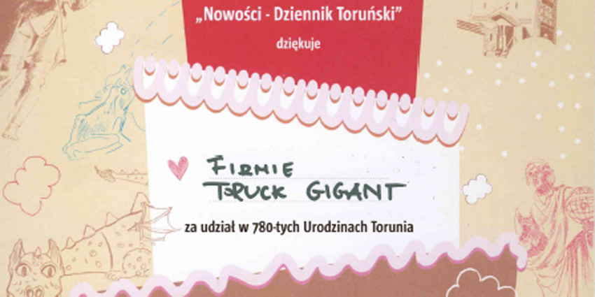 780 lat Torunia - podziękowanie od Dziennika Toruńskiego